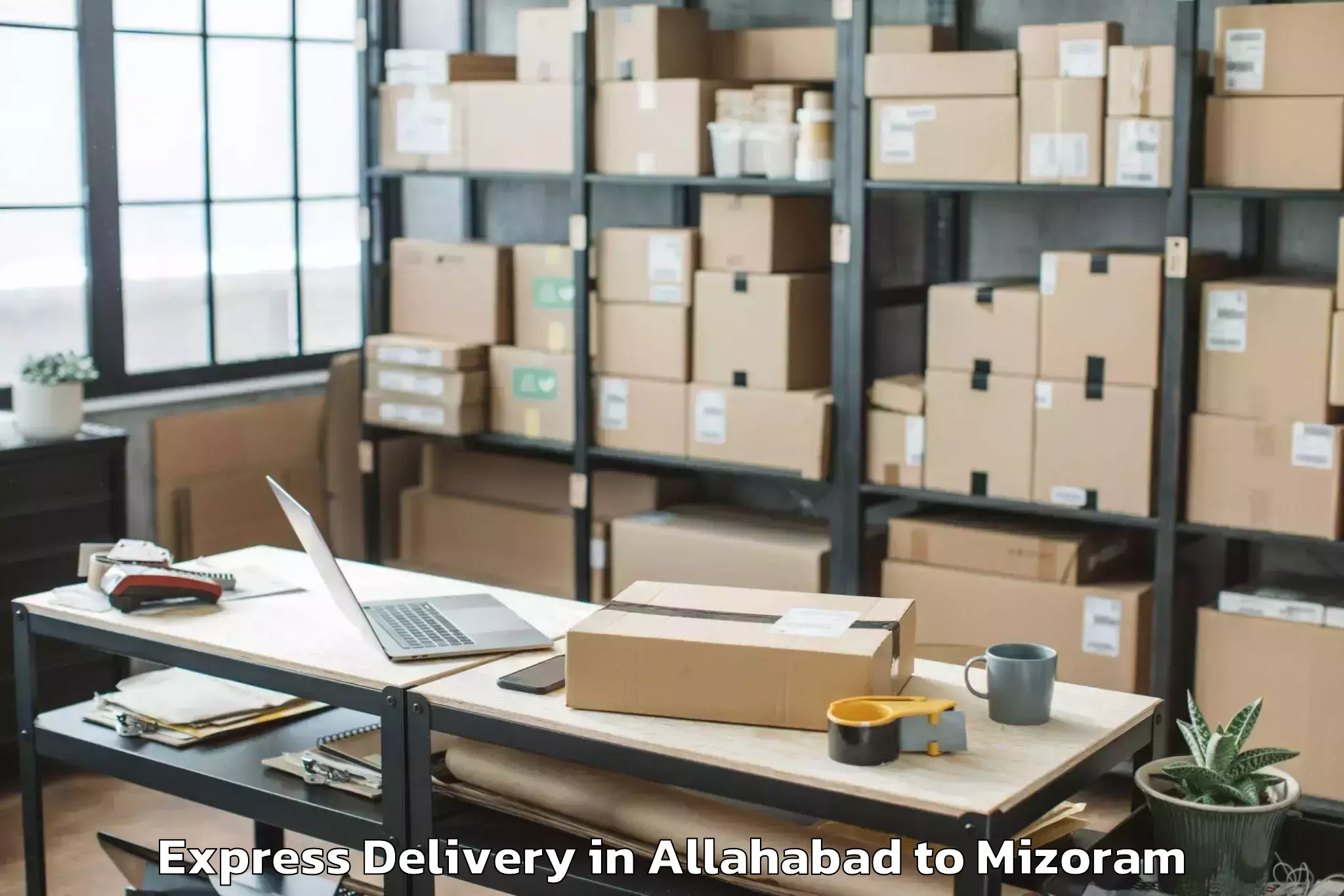 Top Allahabad to Thenzawl Express Delivery Available